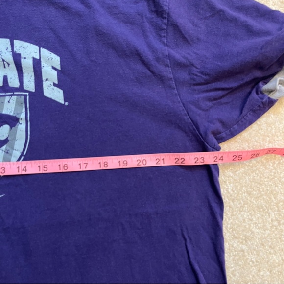 VINTAGE K-State Wildcats Shirt Mens Extra Large Purple Nike Trim Cotton NCAA - Picture 6 of 8